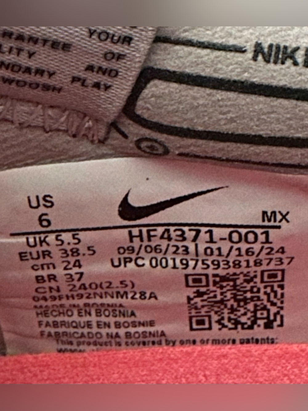 Nike Tiempo Legend 10 Elite FG Soccer Cleats Atmosphere Grey HF4371-001 Men’s 6 - Picture 7 of 8